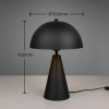 Stolikowa lampa ALFIE 565000132 czarna metalowa z włącznikiem 43cm