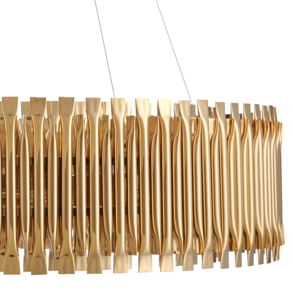 Okrągła lampa wisząca Modular XC107 gold Step do salonu glamour złota