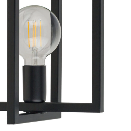 Loftowa LAMPA ścienna EDEN 32239 Sigma prostokątna do przedpokoju czarna