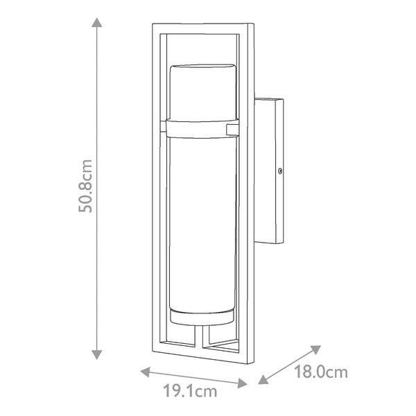 Zewnętrzny kinkiet Cordillera HK-CORDILLERA-M-BU IP44 balkonowy brązowy