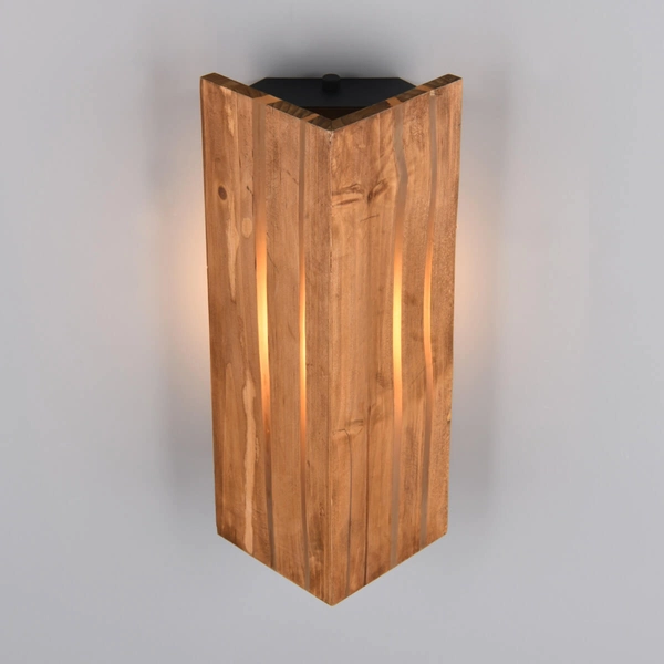 Drewniany kinkiet ścienny KARUNI 263300130 Trio podłużna kostka eco brązowy