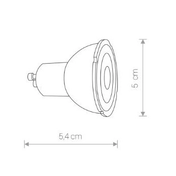 Ledowa żarówka 8347 GU10 7W 4000K 500lm czarna reflektorowa