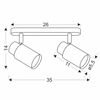 Podwójna lampa sufitowa tuba Claro 92-27719 metalowa biała drewniana