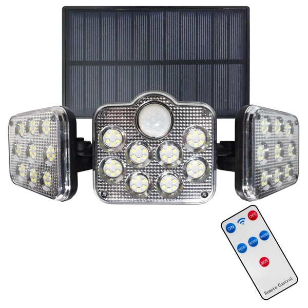 Potrójny naświetlacz Flexi EKO9152 Ekolight LED 20W 6000K solarny IP46 srebrny