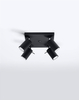 Przysufitowa lampa Ring SL.0094 Sollux reflektorki czarne