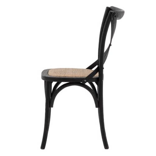 Drewniane krzesło 2 sztuki Cafe 5059413872730 kuchenne czarne