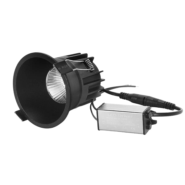 Wpuszczana oprawa sufitowa do kuchni 1383 IP44 LED 6W 3000K IP44 czarna