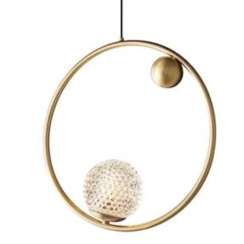 Ring lampa wisząca CGGRAND30 do sypialni nad łóżko mosiądz