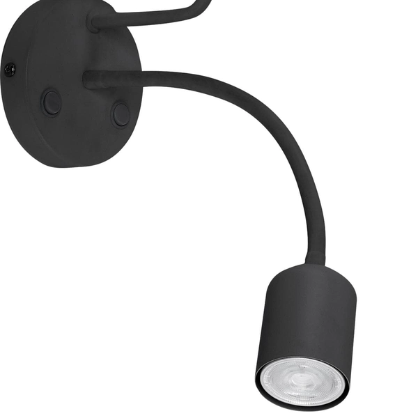 Podwójny kinkiet do czytania tkaninowy Maja 6449 TK Lighting czarny biały