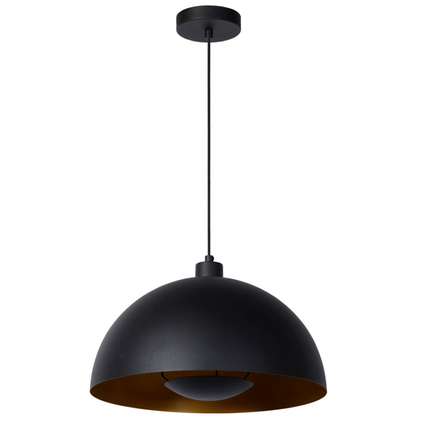LAMPA wisząca SIEMON 45496/01/30 Lucide metalowa OPRAWA zwis kopuła czarny