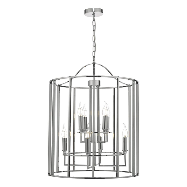 Lampa wisząca retro MYKA MYK0850 świecznikowa chrom