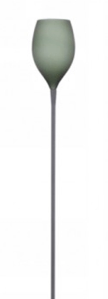 Szklana lampa podłogowa Izza stojąca zielona czarna