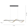 Wisząca lampa Q-SWING mosiądz antracyt 2385-13 1xLED 24W CCT nad stół