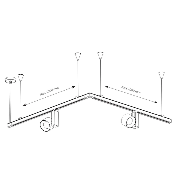 ZAWIESIE linowe CTLS SUSPENSION KIT 8697 Nowodvorski ZWIS do 3-fazowego systemu szynowego czarny