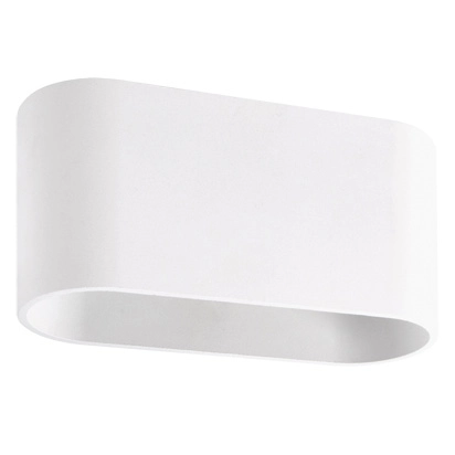 Ścienna LAMPA kinkiet TOBIAS 03960 Ideus owalna OPRAWA metalowa loft biała