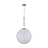 Kulista wisząca lampa Artu Glass ART-ZW-1 (Z) G350 biała mosiądz