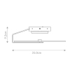 Metalowy plafon Nuvola QN-NUVOLA-F-S-BK LED 14W 3000K czarny biały