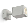 Kostka LAMPA ścienna RICO R10391 Redlux regulowana OPRAWA metalowa reflektor kinkiet cube srebrnoszary