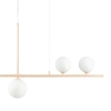 Kremowa lampa wisząca MODERNO DN1506 biała 4xG9 kule do jadalni