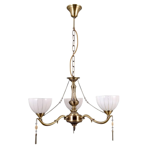 Żyrandol LAMPA wisząca BAXIO MD38445-3 Italux klasyczna OPRAWA biała złota