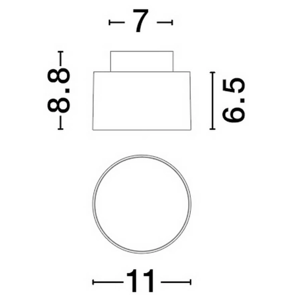 Salonowa lampa sufitowa ALVEAR LE44382 LED 16W 3000K okrągła czarny
