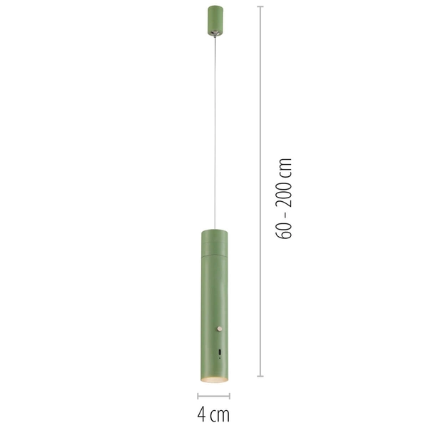 Wisząca lampa ATTACH 18281-43 Just Light LED 3W 3000K sopel zielony