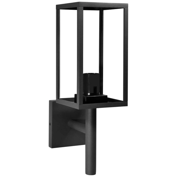 Elewacyjna LAMPA ścienna MALMO 309181 Polux zewnętrzna OPRAWA ogrodowa KINKIET klatka outdoor IP44 grafitowa przezroczysta