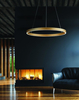 Zwisowa ledowa lampa Andrea AZ5099 50W 3000K ring złota