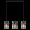 Szklana lampa wisząca GORLEY 15698-3H potrójna do jadalni czarna