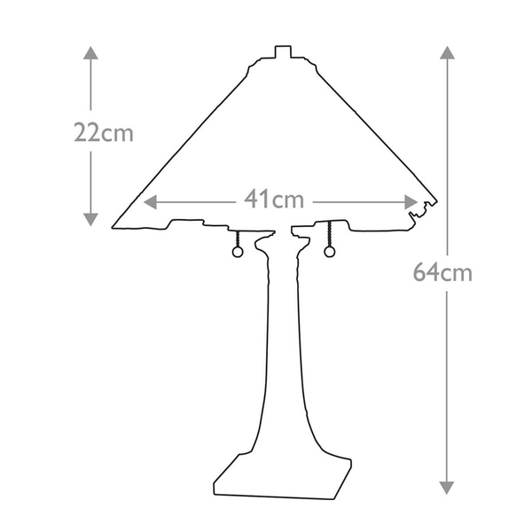 Stołowa lampa Inglenook QZ-INGLENOOK-TL Quoizel włącznik brązowy multikolor