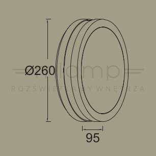Sufitowa LAMPA zewnętrzna TITAN 6336201118 Lutec elewacyjna OPRAWA okrągła outdoor IP54 szara