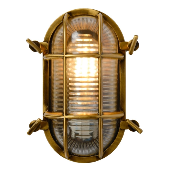 Elewacyjna LAMPA zewnętrzna DUDLEY 11891/20/02 Lucide industrialna OPRAWA metalowa outdoor IP44 złota