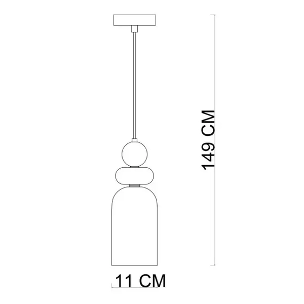 Lampa do sypialni zwisająca Manso PND-37462C-MC-GD Italux multikolor