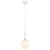 Kulista lampa wisząca do salonu CAFE 39553001 szklana biały srebrny