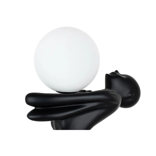 Lampa stojąca rzeźba Human Moon MSE1501100337 Moosee szklana kula ball czarna