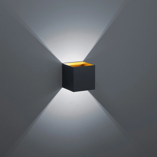Metalowa lampa ścienna LOUIS 223310132 Trio LED 4,3W 3000K do salonu czarna