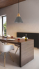 Wisząca lampa nad stół Bicones P359-PL-220-C Maytoni z drewnem szara