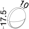 Okrągła lampa ścienna zewnętrzna CASVELO LE75255 metalowa IP65 antracyt