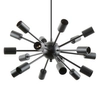 Zwieszana lampa salonowa Mandi A8181-18-MBK metalowa czarny matowy