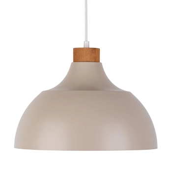 Kopułowa lampa wisząca Cap 5664 TK Lighting do salonu drewniana beżowa