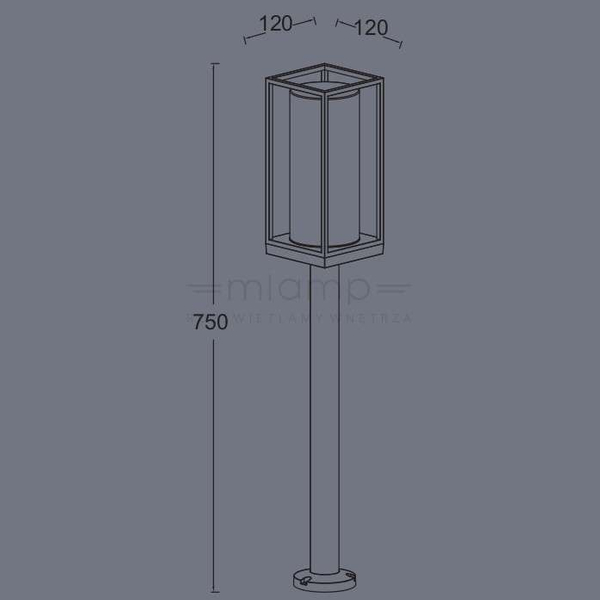 Stojąca LAMPA zewnętrzna FLAIR 7288801012 Lutec ogrodowa OPRAWA słupek outdoor IP44 czarny przezroczysty