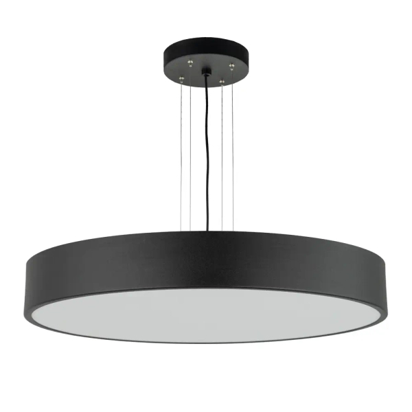 Wisząca lampa nad stół Kengo 5238 do jadalni okrągła tuba czarna