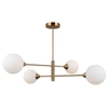 LAMPA sufitowa EVORA PND-55342-4-HB Italux molekuły kule mosiądz białe