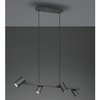 Wisząca lampa loftowa VANTOS DL432302400 Trio regulowana tubki czarny