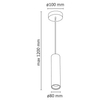 LAMPA wisząca LATI 307576 Polux metalowa OPRAWA tuba ZWIS czarna