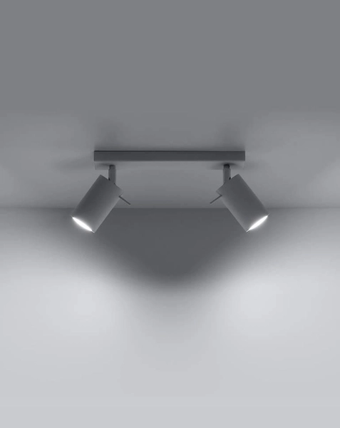 Spot LAMPA sufitowa SL.0088 regulowana OPRAWA reflektorowa listwa metalowa biała