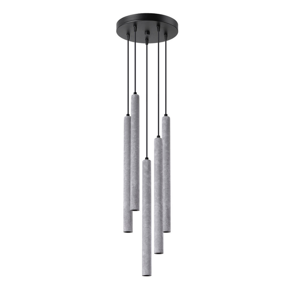 Wisząca lampa Pastelo SL.1275 kaskadowa tuba szara