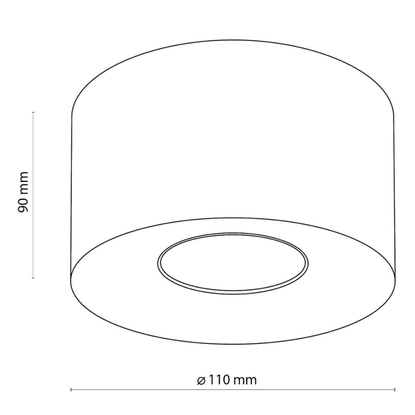 Nastropowa lampa tuba Orion 3234 TK Lighting okrągła metalowa biała