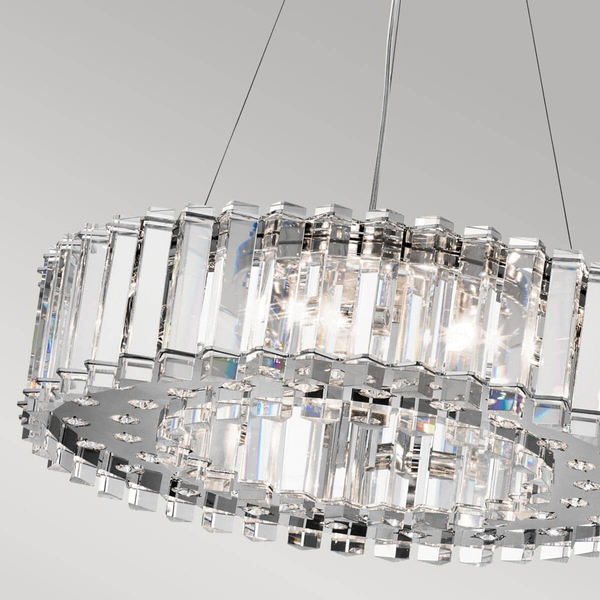 Kryształowa lampa zwisająca Crystal Skye KL-CRYSTAL-SKYE8 Kichler IP44 chrom