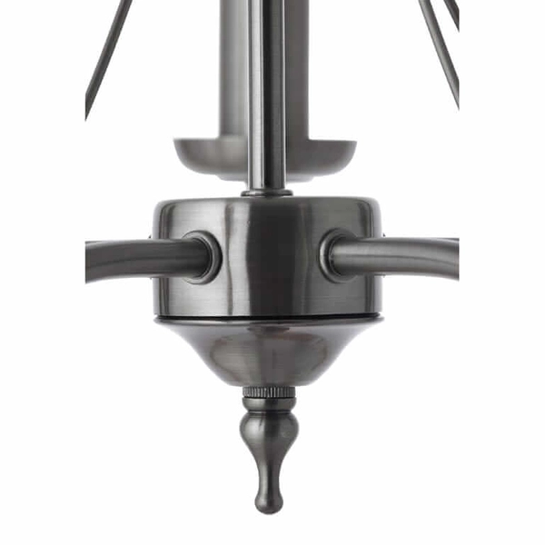 Pałacowa lampa wisząca Trafford 180-5AS Endon metal antyczne srebro